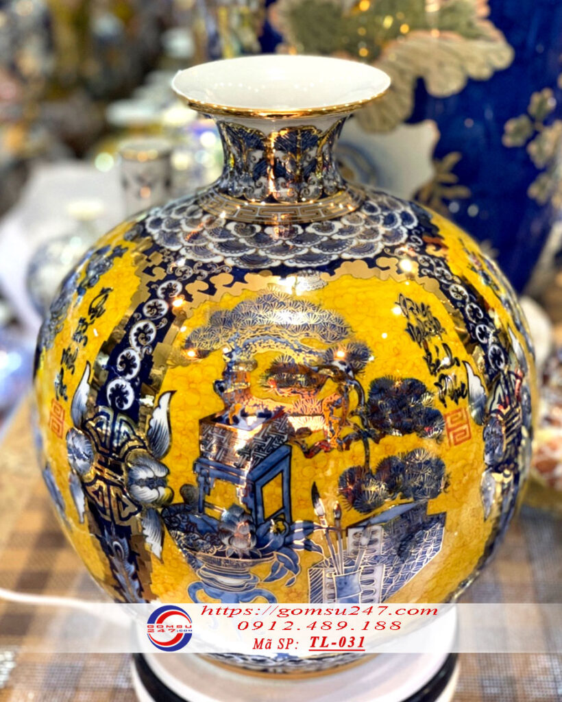 Bình hút tài lộc gốm sứ mã TL031 - Ảnh 4