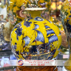 Bình bình hút tài lộc màu vàng Thuận Buồm Xuôi Gió – Mã TL025