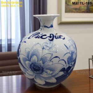 Bình hút lộc hoa sen Phúc Đức giá rẻ – ý nghĩa may mắn, bình an mã TL-169