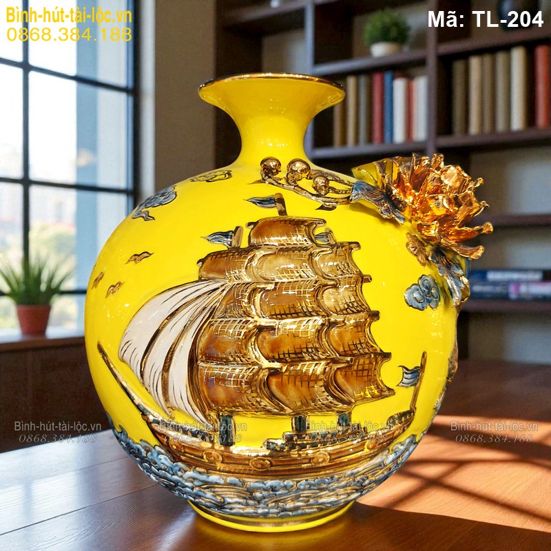 Bình hút tài lộc thường mang những hình ảnh mang ý nghĩa phong thủy