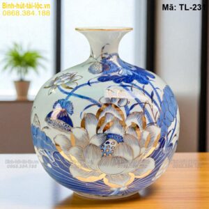 Bình hút lộc Sen Phú Quý cao 33cm – tăng vượng khí, hút tài vận mã TL-231