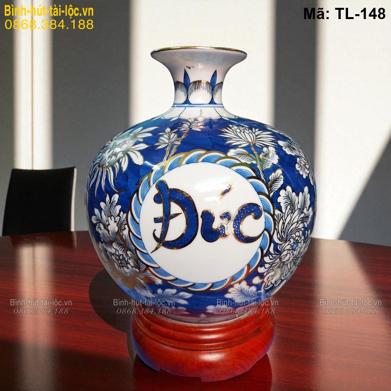 Bình hút tài lộc chữ Phúc Lộc Tài Đức – ý nghĩa trọn vẹn tài vận mã TL-148 – Ảnh 4