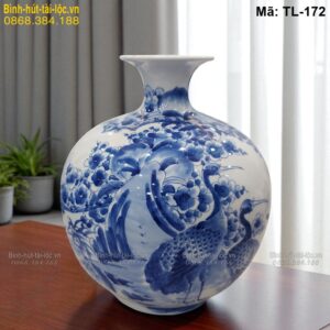 Bình hút tài lộc gốm Bát Tràng giá tốt – mẫu đẹp trang trí phòng khách mã TL-172