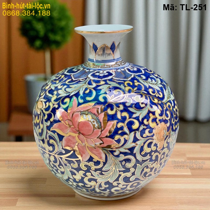 Bình hút tài lộc mạ vàng 24K cao cấp – thiết kế sang trọng mã TL-251