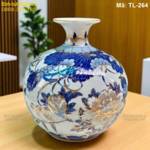 Bình hút tài lộc mạ vàng Chim Hỷ Tước Đón Xuân – đón tài lộc mã TL-264