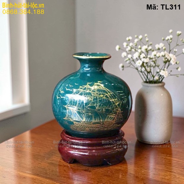 Bình hút tài lộc mini đặt bàn làm việc