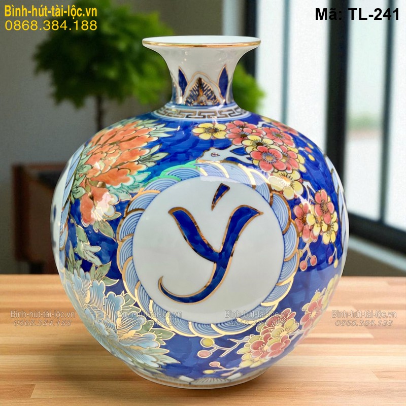 Bình hút tài lộc Vạn Sự Như Ý mạ vàng – giá tốt, ý nghĩa phong thủy mã TL-241 – Ảnh 4