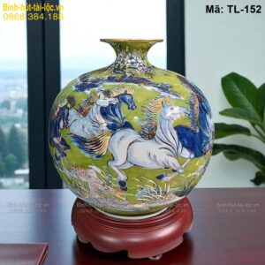 Bình hút tài lộc xanh lá Mã Đáo Thành Công – hợp mệnh Mộc mã TL-152