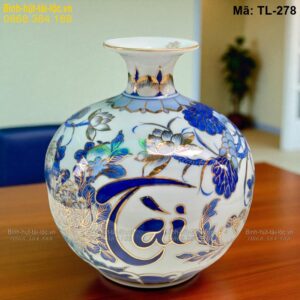 Bình phong thủy hút tài lộc cao cấp 24cm – vật phẩm trang trí sang trọng mã TL-278