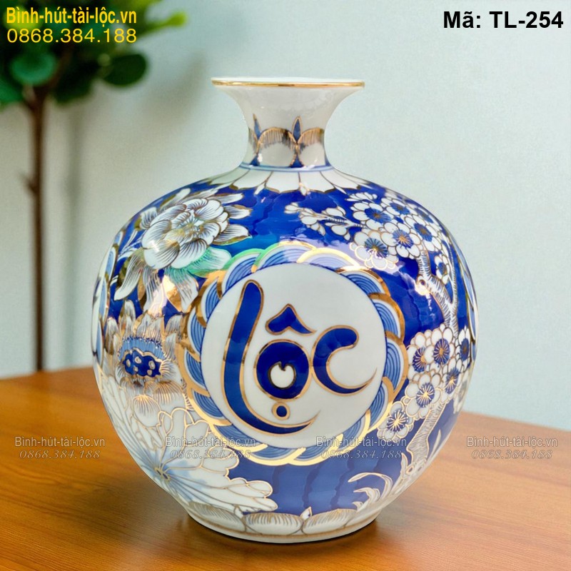 Bình tài lộc 4 chữ Phát Tài Phát Lộc – phong thủy hút tiền tài mã TL-254 – Ảnh 3