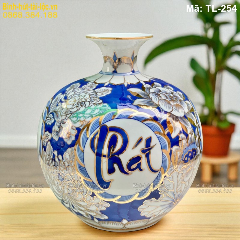 Mẫu bình phong thủy với chữ Phát Tài Phát Lộc