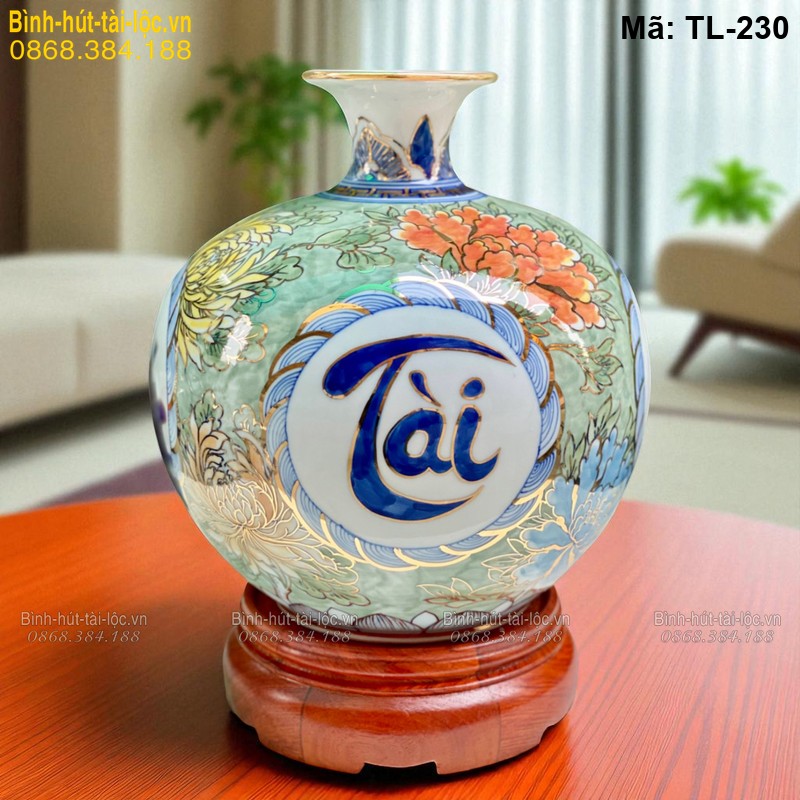 Bình tài lộc chữ Phúc Đức Tài Lộc cao 28cm – ý nghĩa trọn vẹn mã TL-230 – Ảnh 3