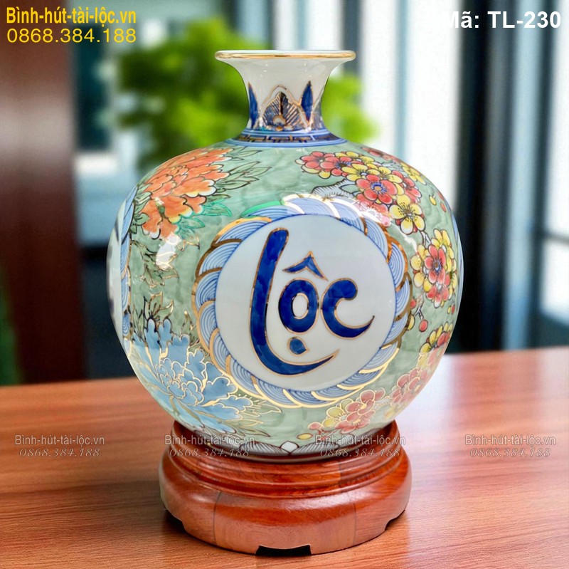 Bình tài lộc chữ Phúc Đức Tài Lộc cao 28cm – ý nghĩa trọn vẹn mã TL-230 – Ảnh 4