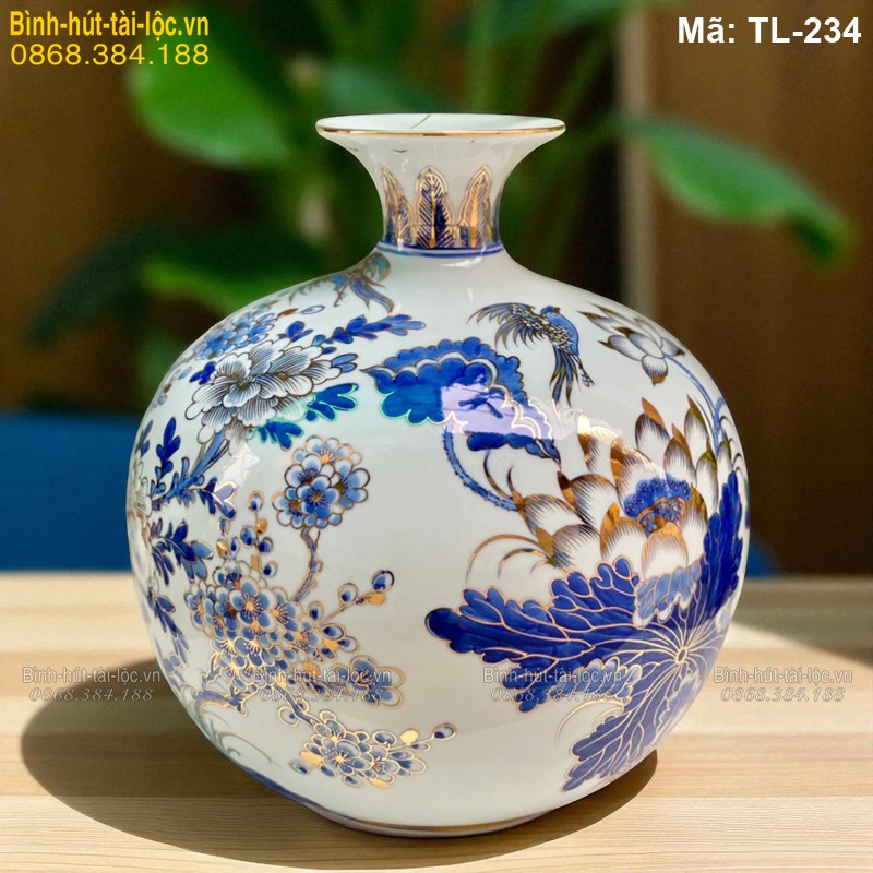 Bình tài lộc Hỷ Tước Đăng Mai cao 33cm – đón tin vui mã TL-234