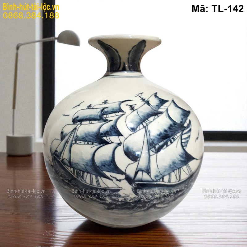 Bề mặt bình gốm sứ Bát Tràng chuẩn