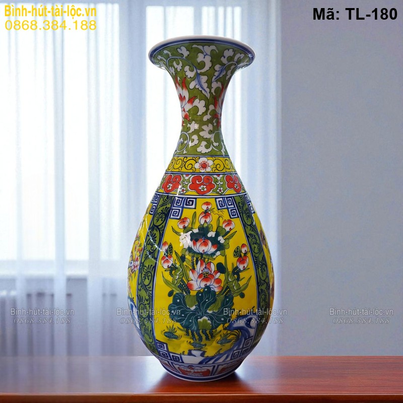 Bình tài lộc tứ cảnh dáng Tỳ Bà – thiết kế nghệ thuật mã TL-180 – Ảnh 2