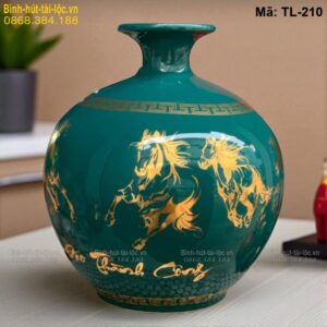 Bình tài lộc xanh lục giá rẻ – mẫu đẹp dễ chọn mã TL-210